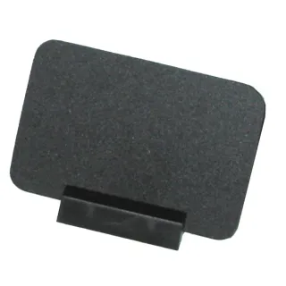 Plastplakat 60x40mm,Sort m/holder