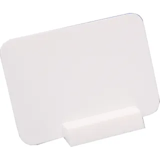Plastplakat 80x55mm,Hvit m/holder
