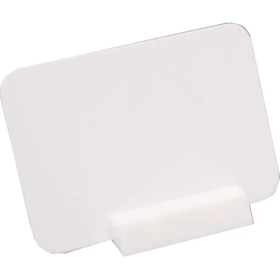 Plastplakat 80x55mm,Hvit m/holder