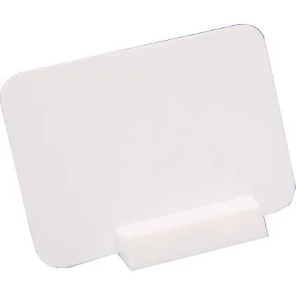 Plastplakat 80x55mm,Hvit m/holder