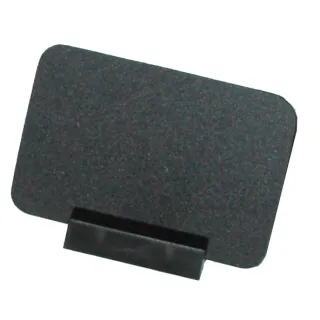 Plastplakat 80x55mm,Sort m/holder