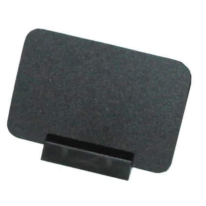 Plastplakat 80x55mm,Sort m/holder