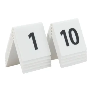 Bordnummerskilt, Plast 1-10