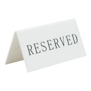 Bordskilt, Reserved, 5 stk