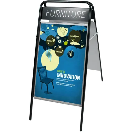 Plakatstativ Basic 50x70 Sort m/logoplate