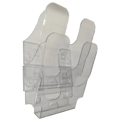 Brosjyrestativ Plus 2xA5,Vegg,Påbyggbar,Stående,Transparent