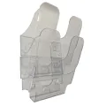Brosjyrestativ Plus 2xA5,Vegg,Påbyggbar,Stående,Transparent