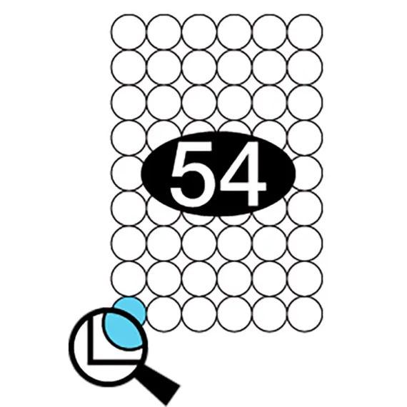 Etiketter KLI Ø30mm (6x9)