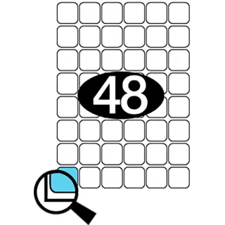 Etiketter KLI 30x30mm (6x8)