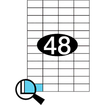 Etiketter KLI 48x24,75mm (4x12)