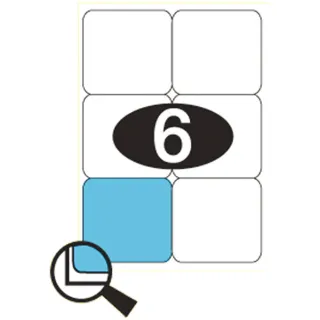 Etiketter KLI 99,1x93,1mm (2x3)