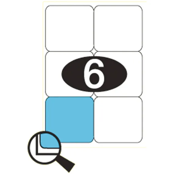 Etiketter KLI 99,1x93,1mm (2x3)