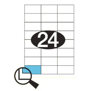 Etiketter KLI 64,6x33,8mm (3x8)