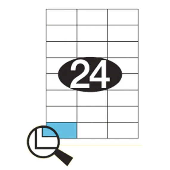 Etiketter KLI 64,6x33,8mm (3x8)