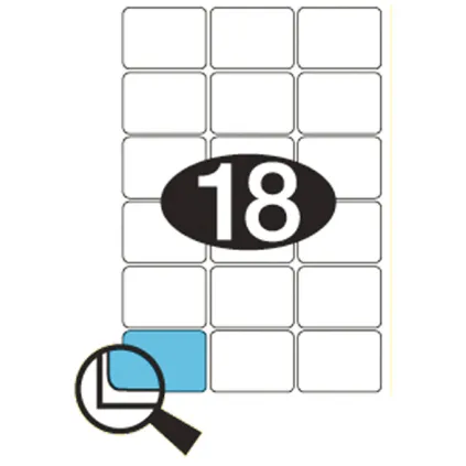 Etiketter KLI 63,5x46,6mm (3x6)