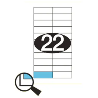 Etiketter KLI 68,5x23mm (2x11)