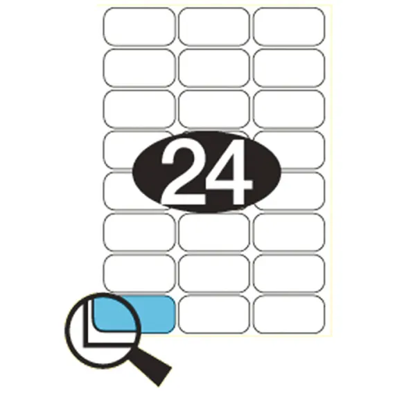 Etiketter KLI 64x34mm (3x8)