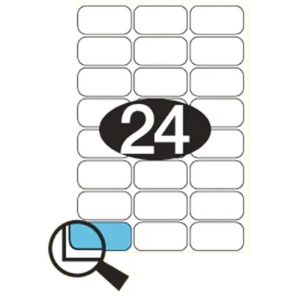 Etiketter KLI 64x34mm (3x8)