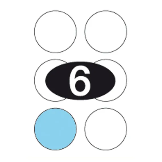 Etiketter KLI Ø90mm (2x3)