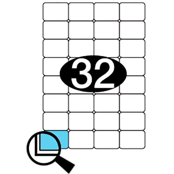 Etiketter KLI 51x36mm (4x8)