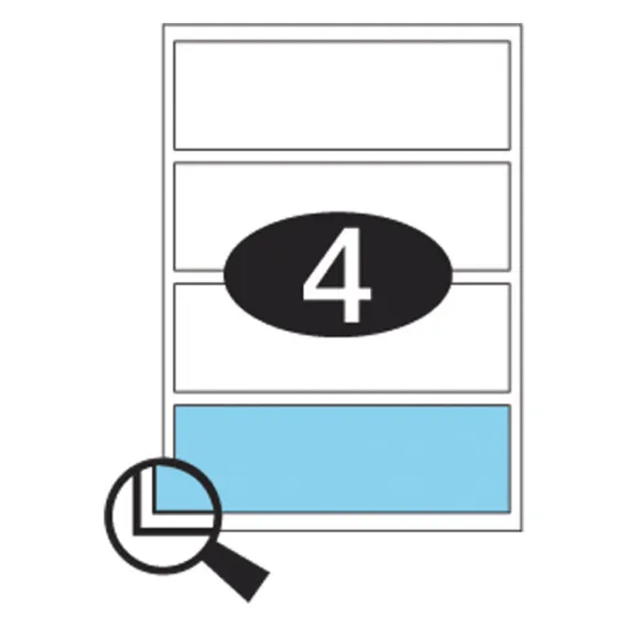 Etiketter KLI 189x55mm (1x4)