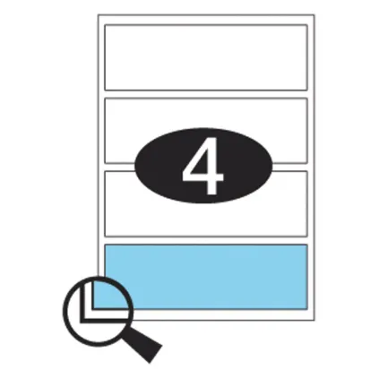 Etiketter KLI 189x55mm (1x4)