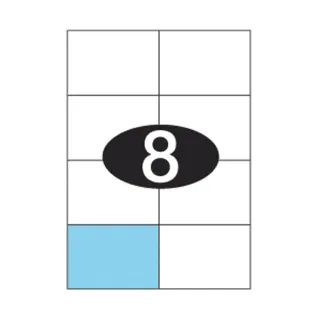 Etiketter KL PP 105x74mm 10 ark (2x4)