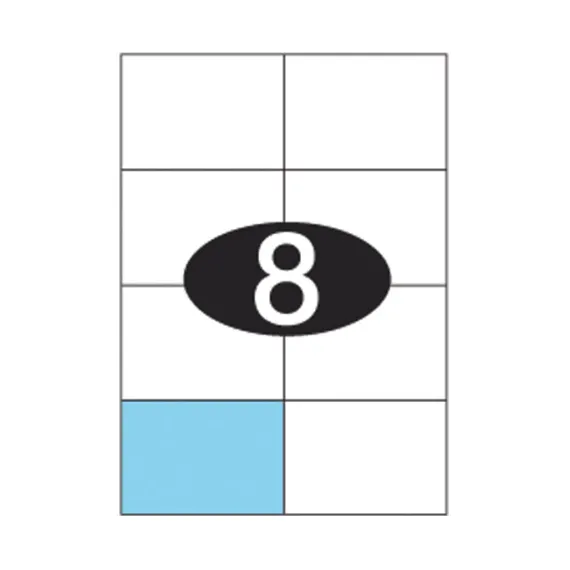 Etiketter KL PP 105x74mm 10 ark (2x4)