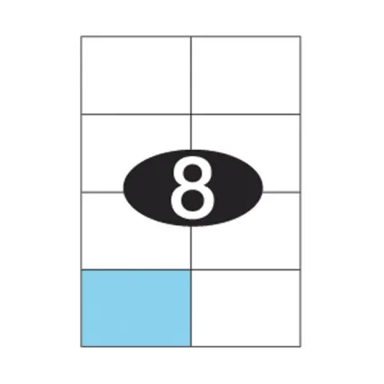 Etiketter KL PP 105x74mm 10 ark (2x4)