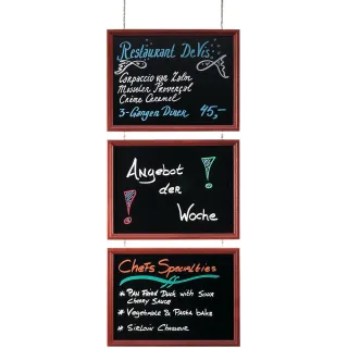 Blackboardramme Trio 43x120(43x32),Mahogny