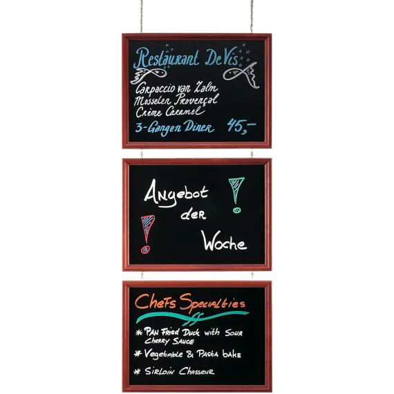 Blackboardramme Trio 43x120(43x32),Mahogny