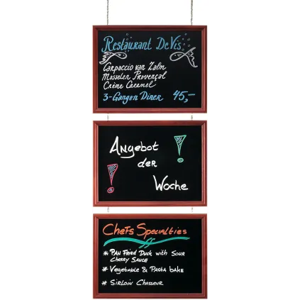 Blackboardramme Trio 43x120(43x32),Mahogny