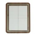 Meny-/Infodisplay 4xA4, Valnøtt laminert, Glass frontplate