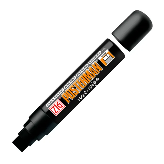 Tusj Posterman 7-15mm Sort Vannbasert