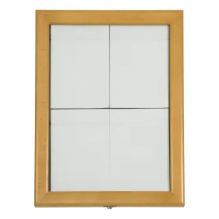 Meny-/Infodisplay 4xA4,LED,Teakfarget