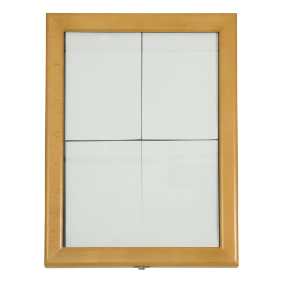 Meny-/Infodisplay 4xA4,LED,Teakfarget