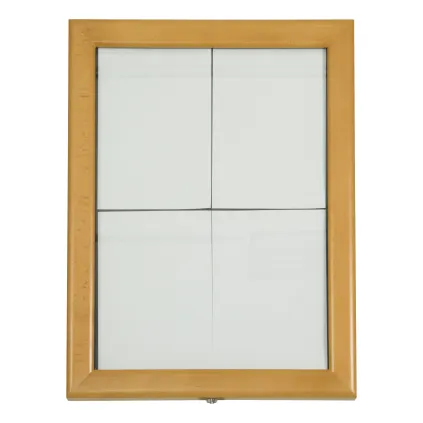 Meny-/Infodisplay 4xA4,LED,Teakfarget