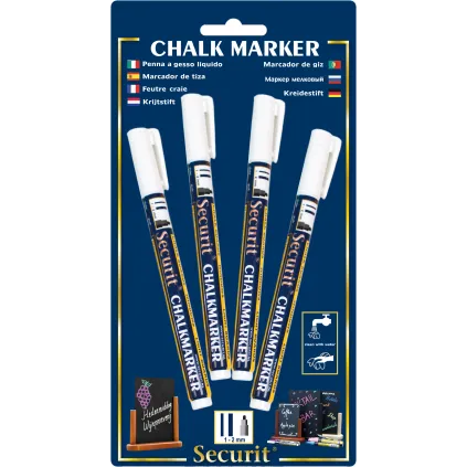 Tusj Illumigraph 1-2mm Hvit Vannbasert (4-pakk)