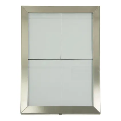 Meny-/Infodisplay 4xA4,LED,Børstet stål