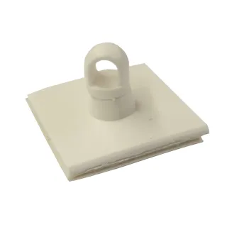 Takøye 30 x30 mm, selvklebende, roterende, Hvit, 100 stk