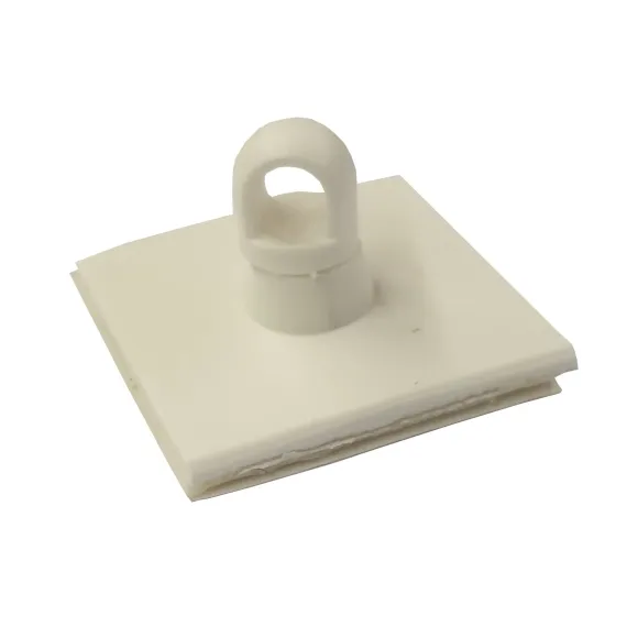 Takøye 30 x30 mm, selvklebende, roterende, Hvit, 100 stk