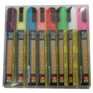 Tusj Illumigraph 2-6mm 8-farger Vannbasert