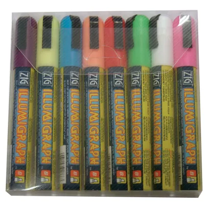 Tusj Illumigraph 2-6mm 8-farger Vannbasert