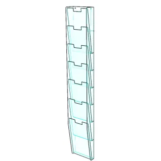 Brosjyrestativ Vegg 7xA5,akryl