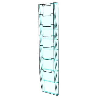 Brosjyrestativ Vegg 7xA4,akryl