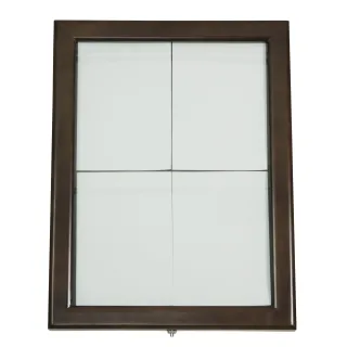 Meny-/Infodisplay 4xA4,LED,Mørk brun