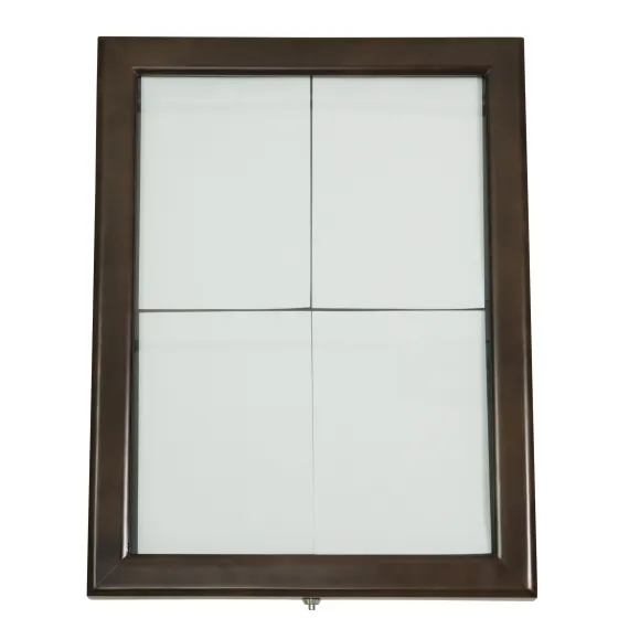 Meny-/Infodisplay 4xA4,LED,Mørk brun