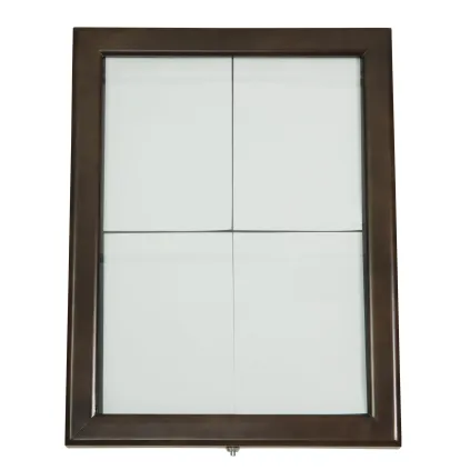 Meny-/Infodisplay 4xA4,LED,Mørk brun