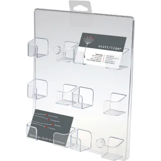 Visittkortholder for vegg, 6 rom