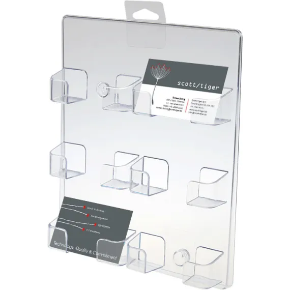 Visittkortholder for vegg, 6 rom